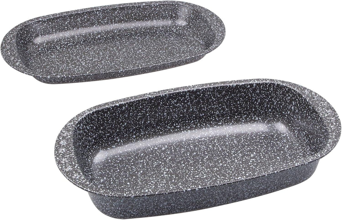 C|H|G Brotback- Und Bratenform Mit Deckel "Granito", Skandia Xtreme Plus: 4-Fach Antihaftbeschichtung in Granitoptik, 37 X 20 X 7 Cm, Made in Germany Matrite si tavi pentru copt Naty Shop