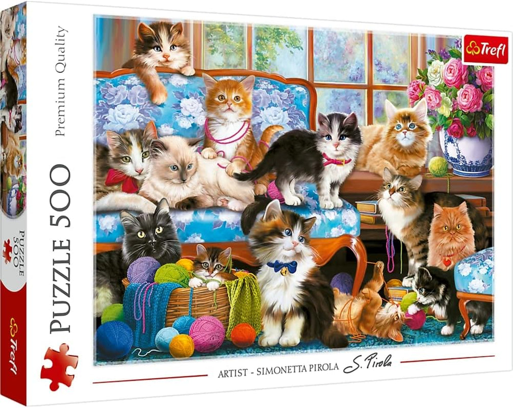 Puzzle 500 - Familia pisicilor Puzzle Naty Shop Titlu implicit