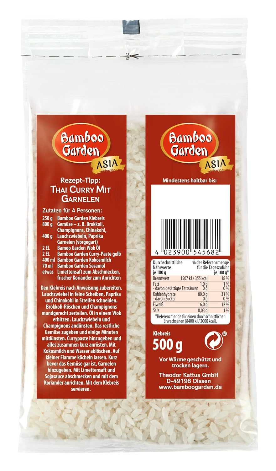 Bamboo Garden - Orez lipicios, 500g la pungă