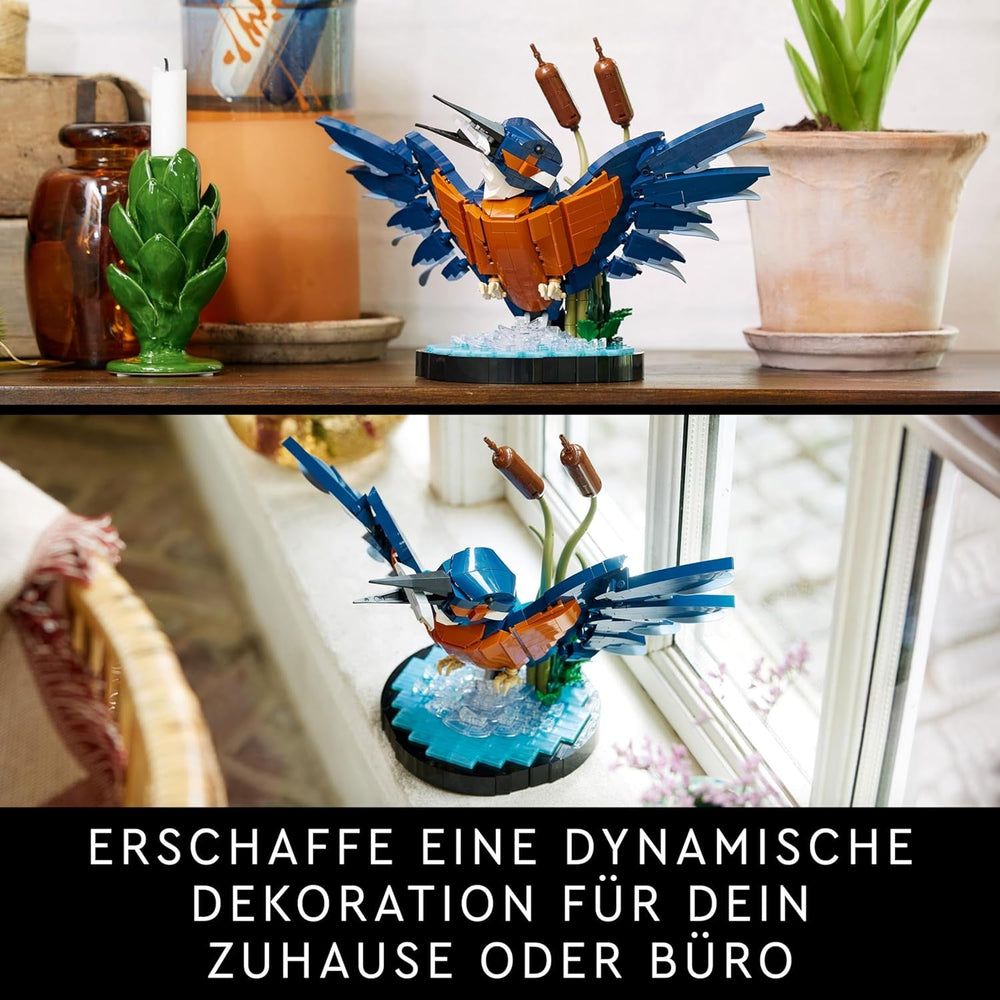 LEGO Icons Eisvogel Modellbausatz für Erwachsene, Vogel-Modell fürs Wohnzimmer oder Büro, Wohn- und Homeoffice-Deko, Geschenk für Vogelliebhaber und Ornithologen, Frauen und Männer 10331