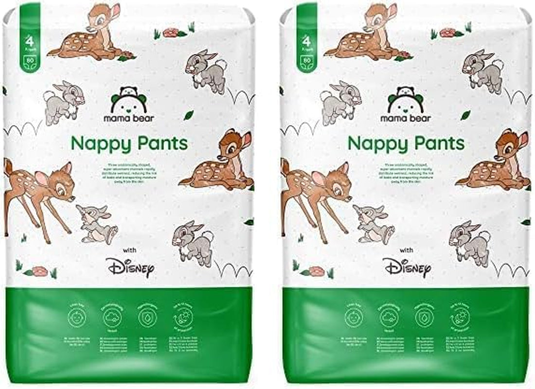 Marcă Amazon: Mama Bear Disney Mărimea 6 (15+ kg) – Pachet lunar, Alb, 120 de bucăți (2 pachete a câte 60)