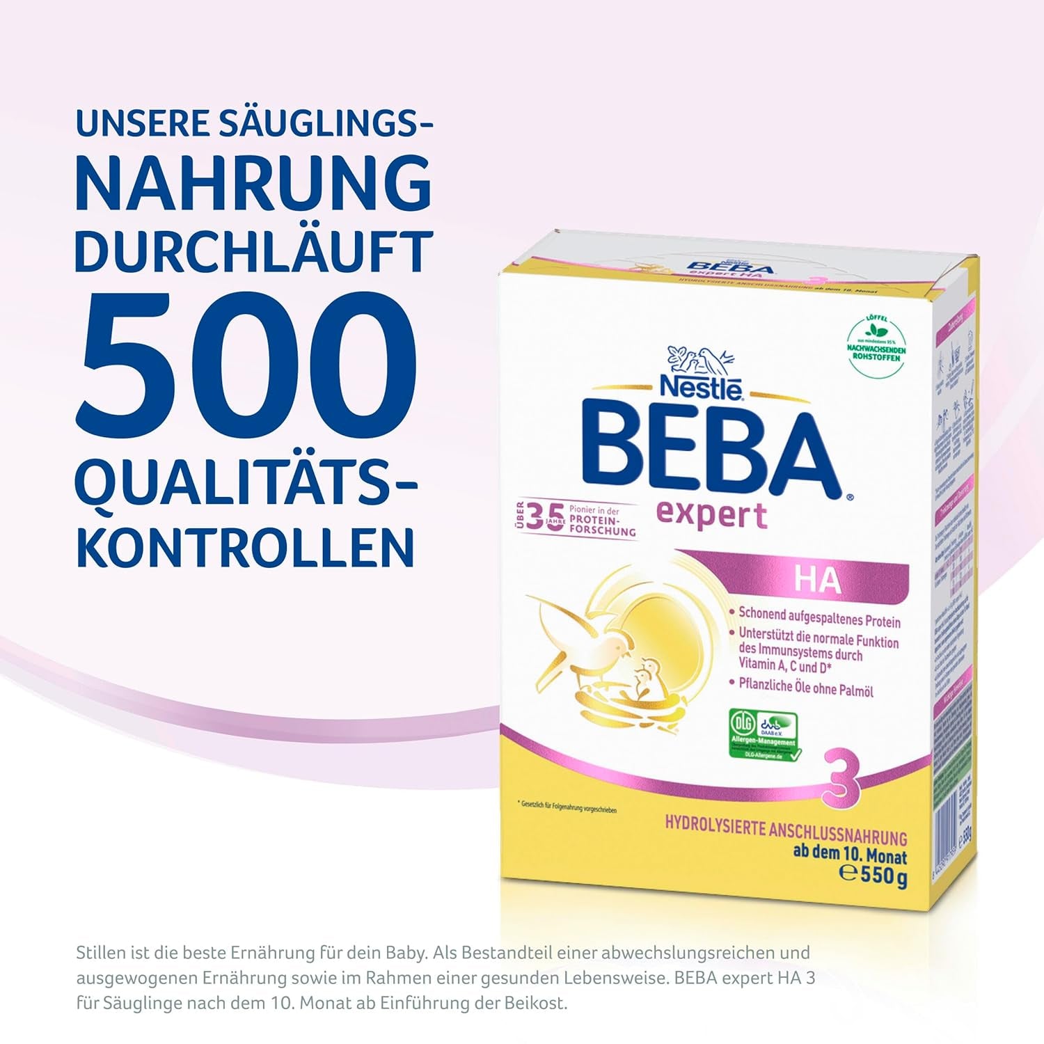 BEBA expert HA 3 Formulă de continuare hidrolizată, de la 10 luni, 1 pachet (1 x 550 g)