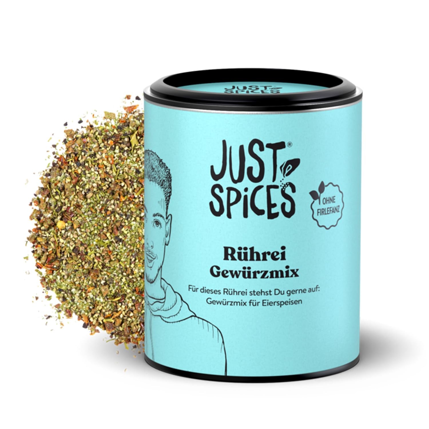 Just Spices Ei Topping I Streue Geschmack auf alle Ei-Speisen vom gekochten Ei bis Spiegelei I Gewürzdose, 55 g