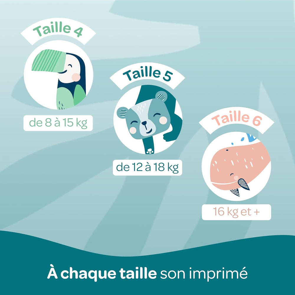 BIOLANE - Scutece scurte – Mărimea 5 (12-18 kg) – Etanșeitate 12 ore – Pachet pentru 1 lună – 120 scutece – ecologice