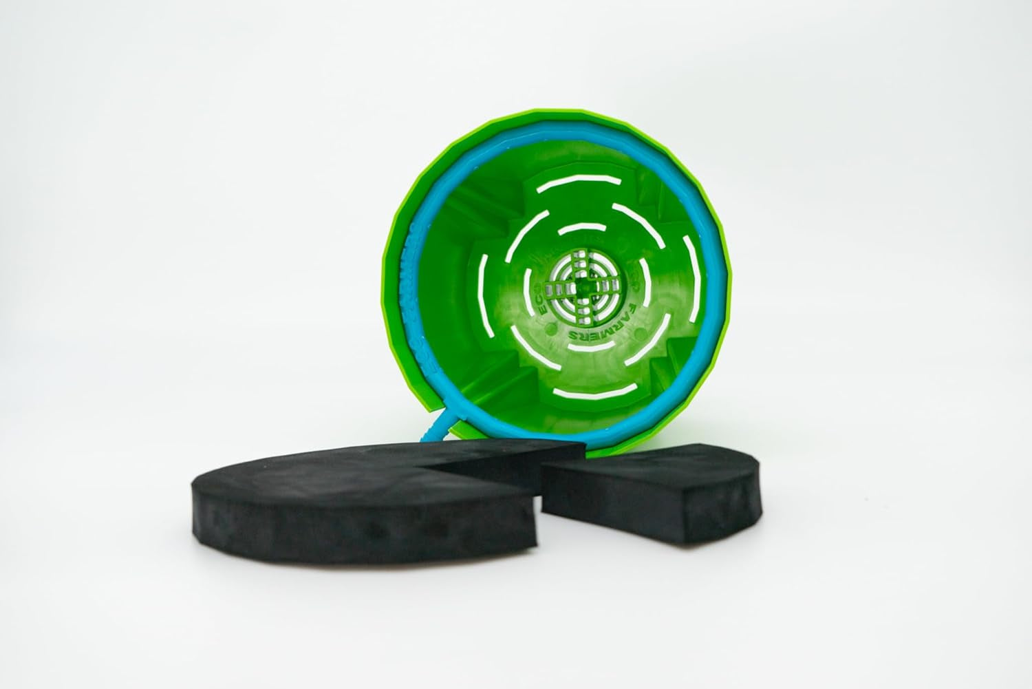 Hydro Farmer, set de ghivece cu 19 piese Ø 18 cm (verde), sistem de creștere care include 4 ghivece, 4 inele de udare, 4 capace, set adaptor și furtun de 2 m, hidroponică, aeroponică