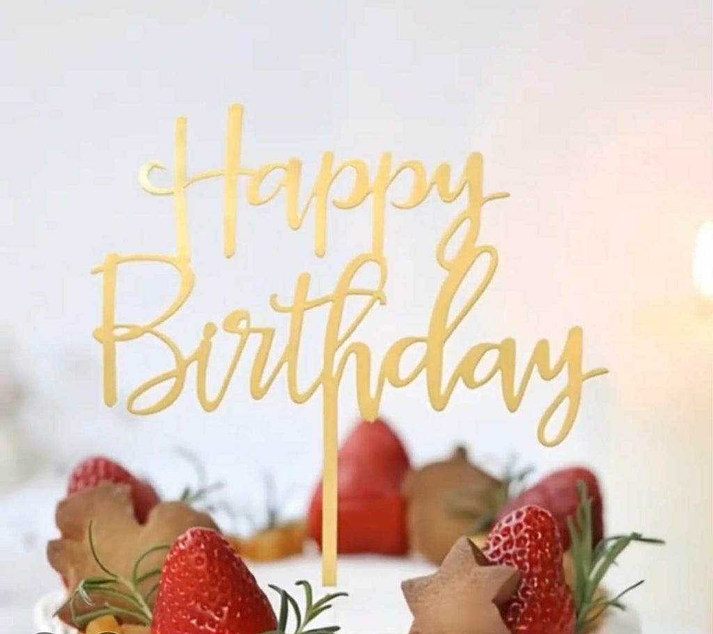 Decoratiune necomestibila, Topper, Happy Birthday