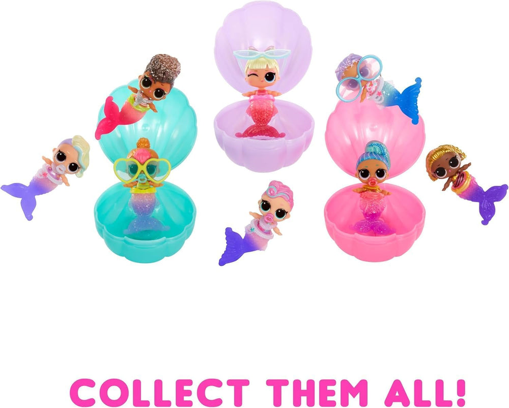 L.O.L. Surpriză! Mermaids Baby Sisters - Cu cozi care își schimbă culoarea, Selecție surpriză, Conține 1 păpușă cu accesorii drăguțe, Colecționează toate cele 8 păpuși, Pentru copii cu vârsta peste 4 ani (pachet de 2) Papusi Naty Shop