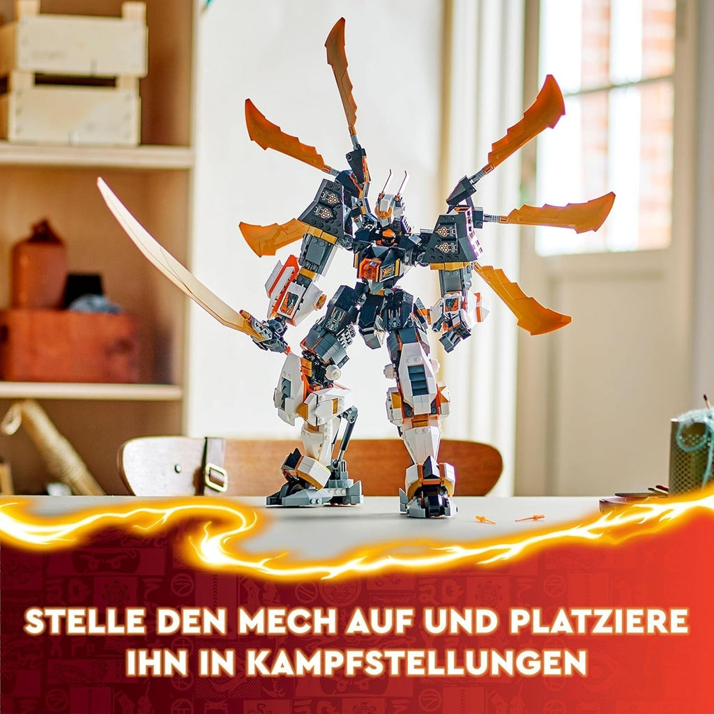 LEGO NINJAGO Cole's Titan Dragon Mech, jucărie de aventură pentru copii, set de joacă Ninja cu 1 minifigurină, cadou de ziua de naștere pentru băieți și fete de la 12 ani, set de joacă Fantasy 71821 Seturi de constructie Besuche den LEGO-Store