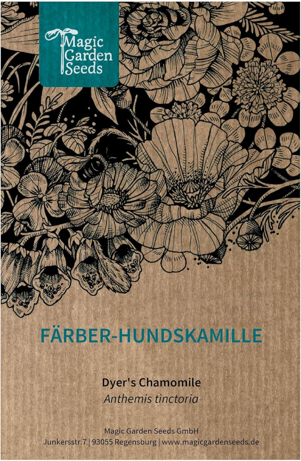 Mușețelul vopsitorului (Anthemis tinctoria) - aproximativ 800 de semințe ale plantei vopsitoare tradiționale și ale florii sălbatice perene