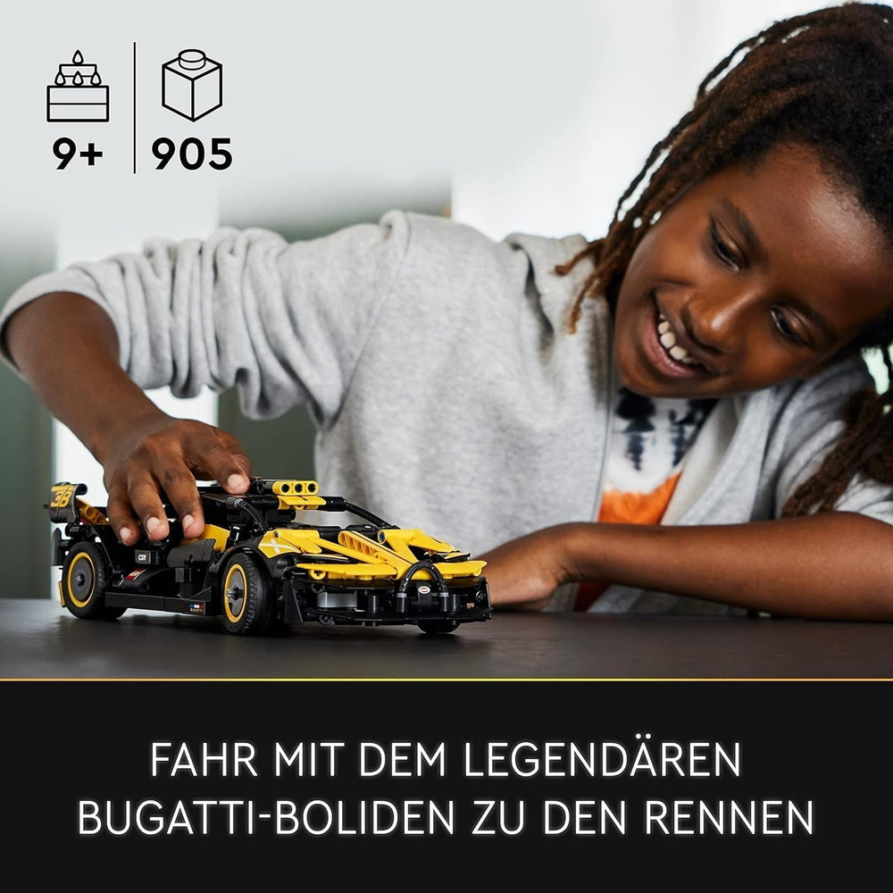 Mașină de curse LEGO Technic Bugatti, kit model mașină, jucărie mașină sport, set mașină iconică de colecționat, jucărie de construit de la 9 ani 42151 Seturi de constructie Besuche den LEGO-Store