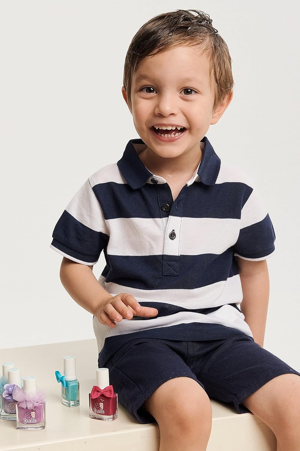 Oja pentru copii Snails 516202 Top Coat Confetti Blue, pe bază de apă, lavabilă, sigură, vegană