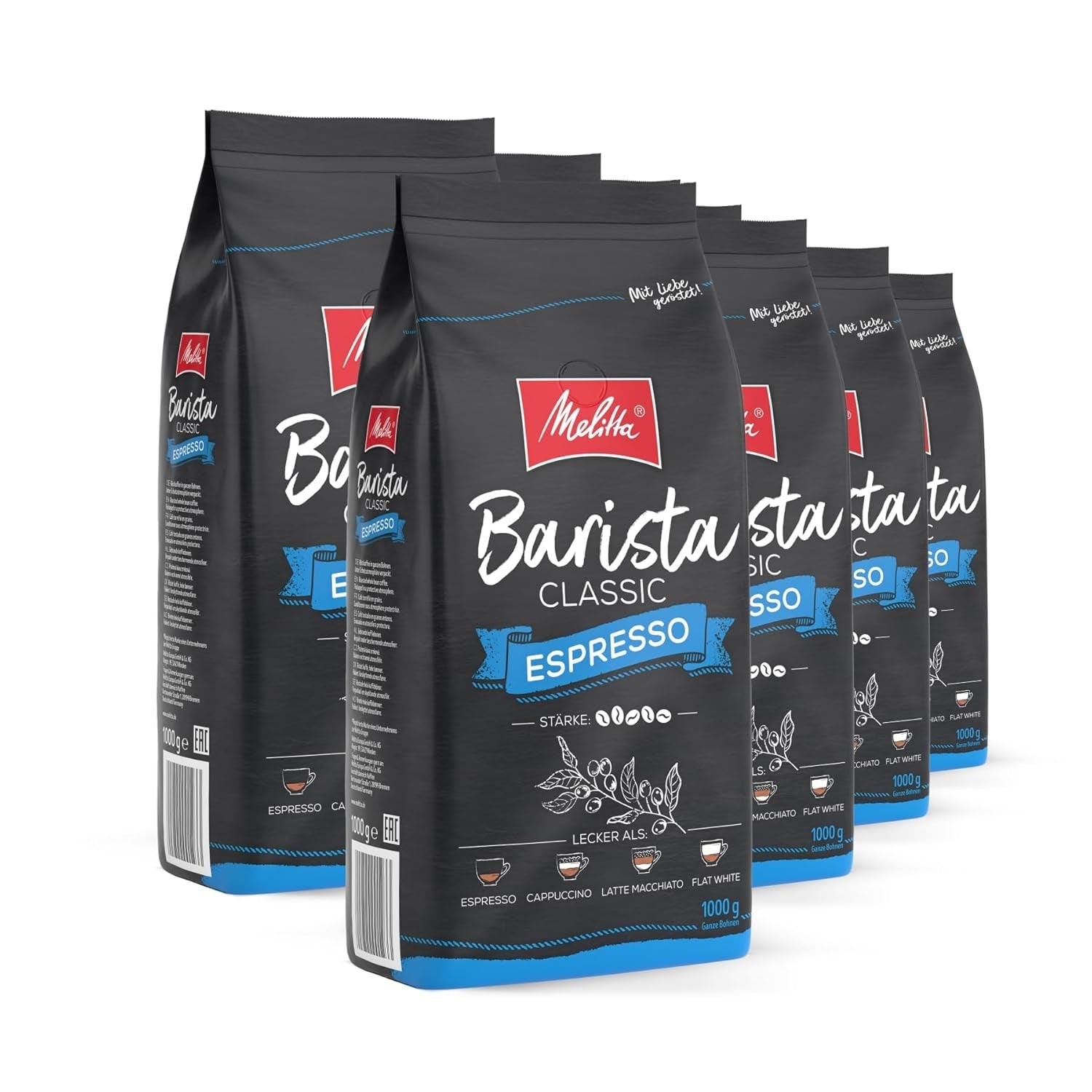 Melitta Barista Classic Espresso, Boabe de cafea întregi 1 kg Cafea Naty Shop 8 x 1 Kg Espresso
