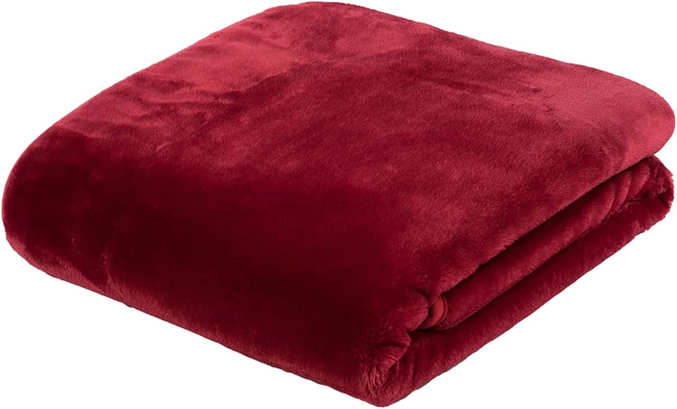 Gözze - Pătură confortabilă Premium Cashmere-Feeling, 500 G/M², 180 X 220 Cm - muștar Paturi si Cuverturi Besuche den GÃ¶zze-Store Roșu 180 X 220 Cm