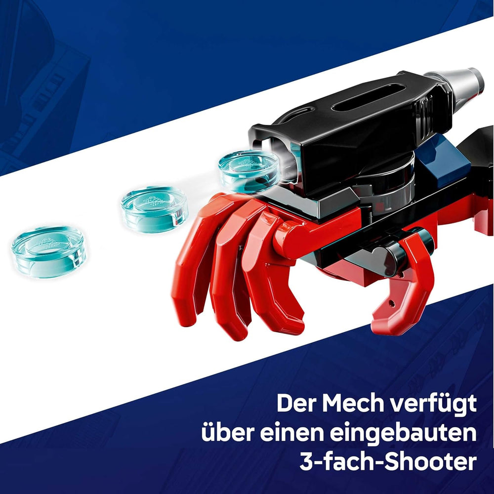 LEGO | Marvel Miles Morales Mech vs. Spider-Man 2099 - Superhelden Spielzeug mit Actionfigur und 2 Minifiguren sowie Razor-Web und Power-Blast-Elementen - Geschenk für Jungen ab 6 Jahren - 76337