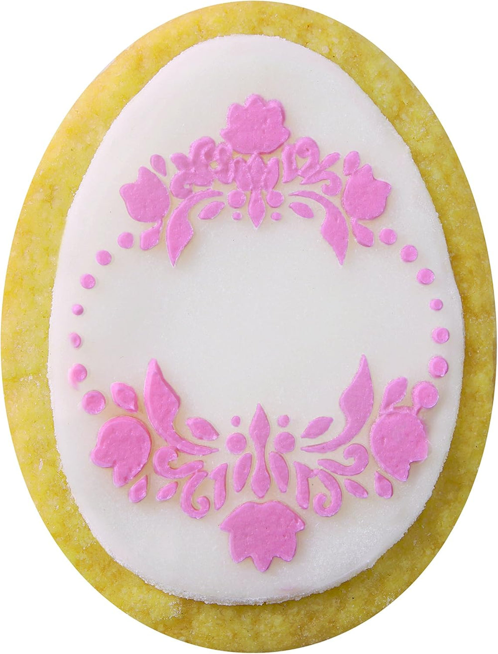 Decupator de ouă Dr. Oetker, inclusiv 4 șabloane decorative din seria „Golden Easter”, matriță pentru fursecuri și biscuiți (culoare: argintiu, alb), cantitate: 1 x set de 5 piese