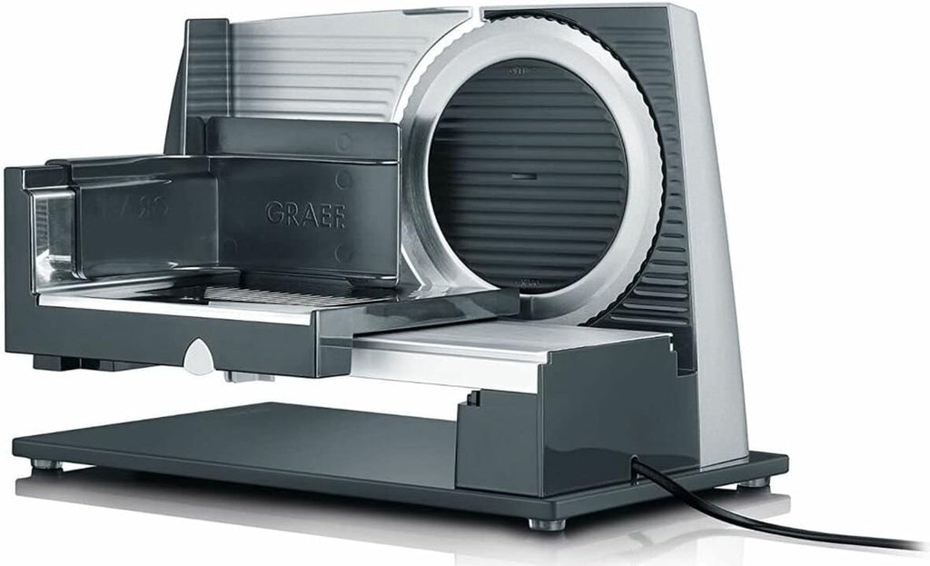 GRAEF SKS S32000, feliator electric argintiu cu carcasă complet metalică si placă de bază din sticlă Rasnite si Feliatoare Naty Shop