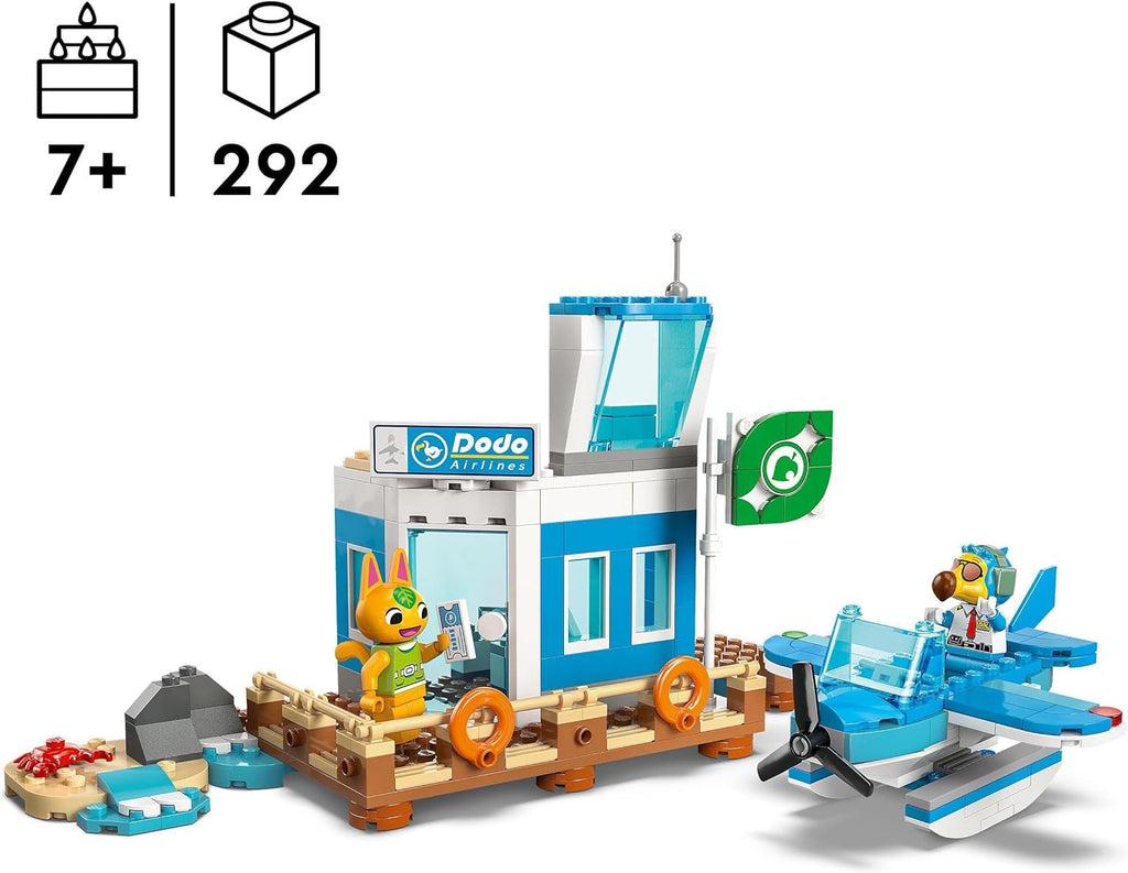 LEGO Animal Crossing Fly with Dodo Airlines, set de jocuri video, jucărie de aeroport, hidroavion și minifigurină pilot, cadou pentru fete și băieți cu vârsta de 7+ 77051 Seturi de constructie Besuche den LEGO-Store