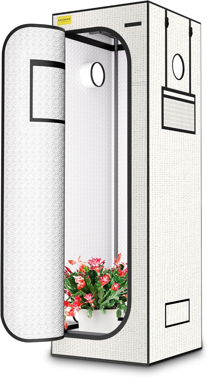 Cort de creștere 60x60x180cm, material Oxford 600D cu folie reflectorizantă de poliester, tuburi de oțel de 22 mm, orificii de ventilație și ferestre de vizualizare, corturi de creștere pentru hidroponie, sere și grădini interioare