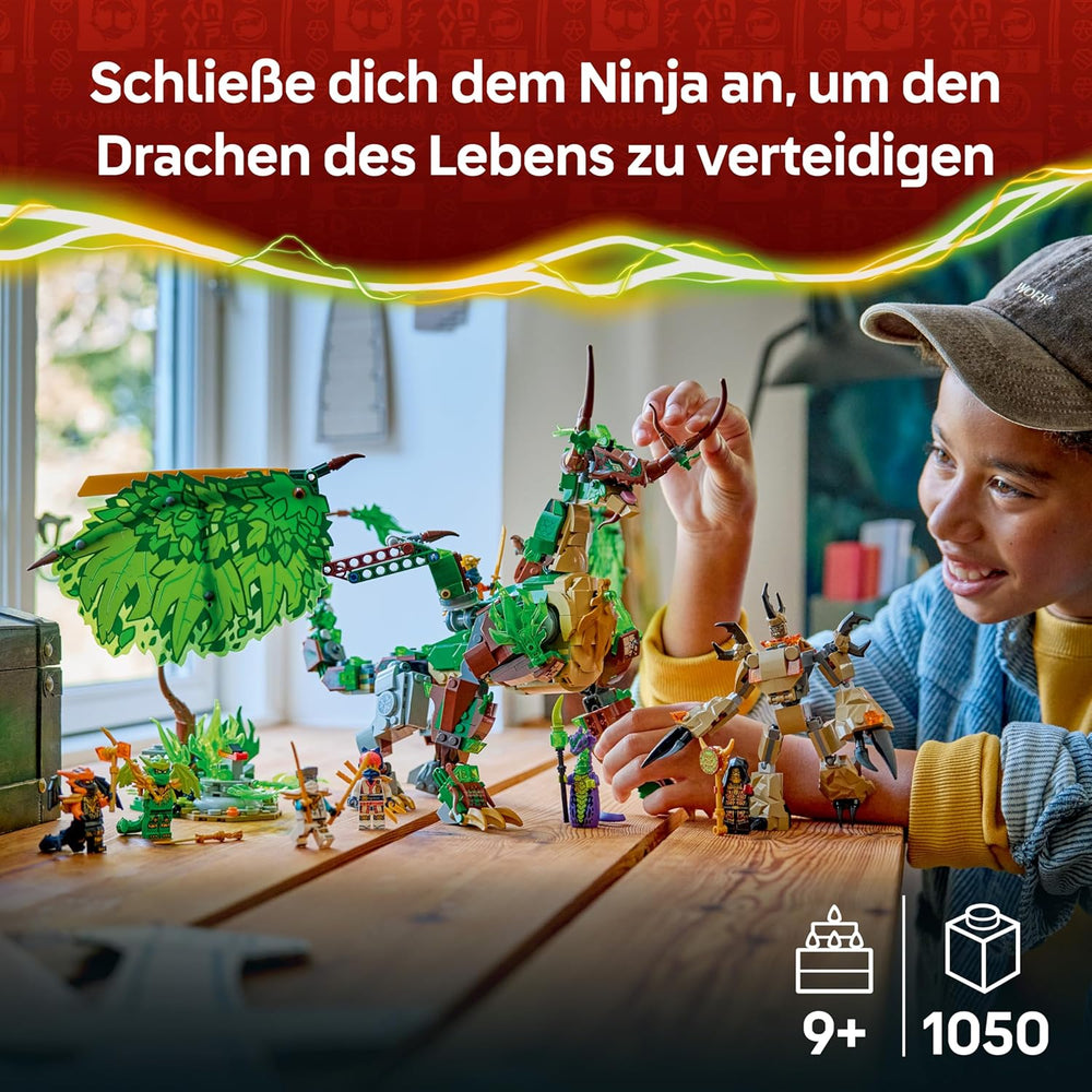 LEGO NINJAGO Der Drache des Lebens - Ninja Spielzeug mit Drachenfigur, Mini Monster Mech, 8 Minifiguren und Schwertern - Kreatives Geschenk für Jungen und Mädchen ab 8 Jahren und Fans - 71859