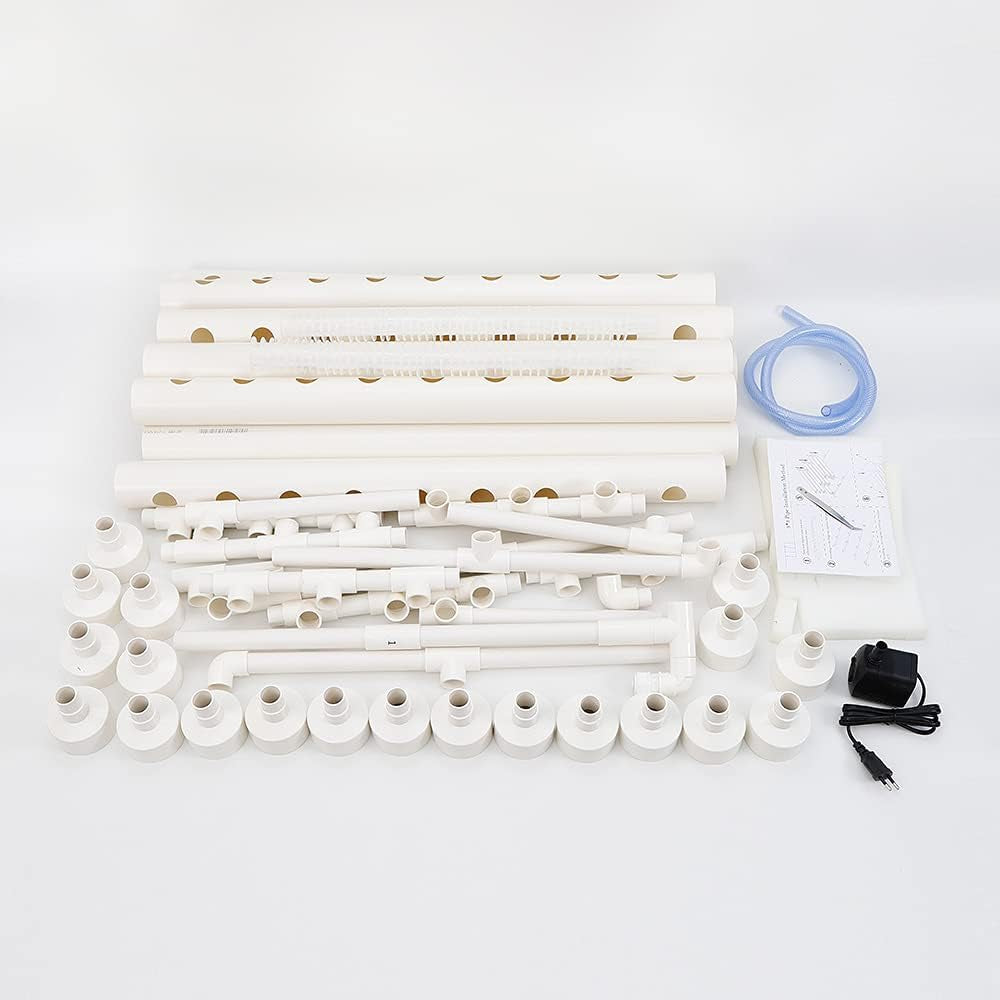 Pflanzenpflanze Hydroponic System Grow Kit 90Plant Sites Drei Layer Satz GemüSe Tool Garten Systeme Plant Vegetable Hydrokultur Hydroponische Garden Hydroponik Anbausystem PflanzpläTzen 3Schicht