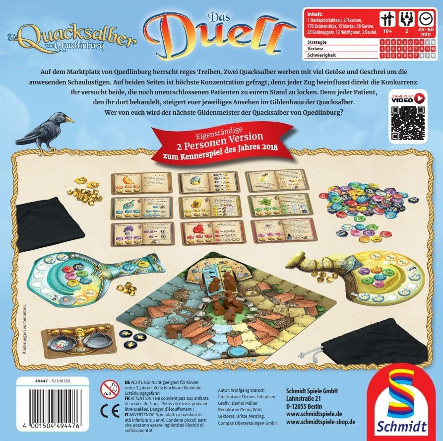 Schmidt Spiele 49447 Șarlatanii din Quedlinburg, Duelul, Joc de familie