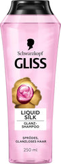 Gliss Shampoo Liquid Silk (250 ml), pentru părul fragil și tern Duș și baie Naty Shop