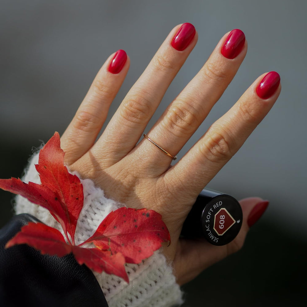 Oja UV Semilac 608 Roșu Moale 7 ml