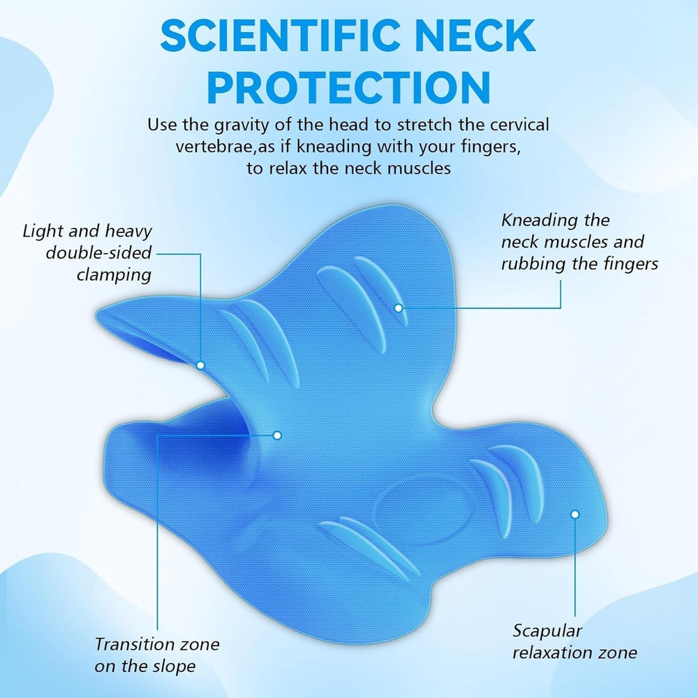 Neck Stretcher 2.0, Cloudy Neck Lefaya Neck Stretcher Orthopaedic Test Winner Neck Stretcher pentru a ușura durerea gâtului Premium Neck Hump Neck Cloud corectează postura (albastru) Perne ortopedice cervicale Naty Shop
