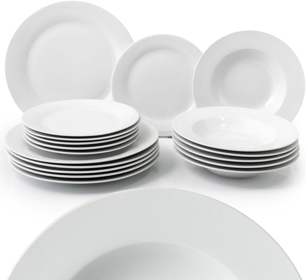 Serviciu de masă din 18 părți porțelan pentru 6 persoane, set format Seturi vesela masa Naty Shop