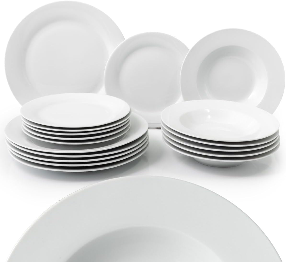 Serviciu de masă din 18 părți porțelan pentru 6 persoane, set format Seturi vesela masa Naty Shop