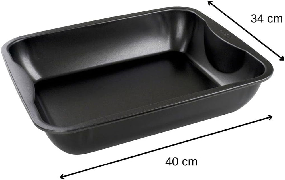 Zenker Xxl-Brat- Und Auslaufform (40 X 8 X 34 Cm) SPECIAL COOKING, Rechteckige Ofenform Mit Antihaftbebeschichtung, Backblech Für Krosse Braten & Saftige Aufläufe (Farbe: Schwarz), Menge: 1 Stück Matrite si tavi pentru copt Naty Shop