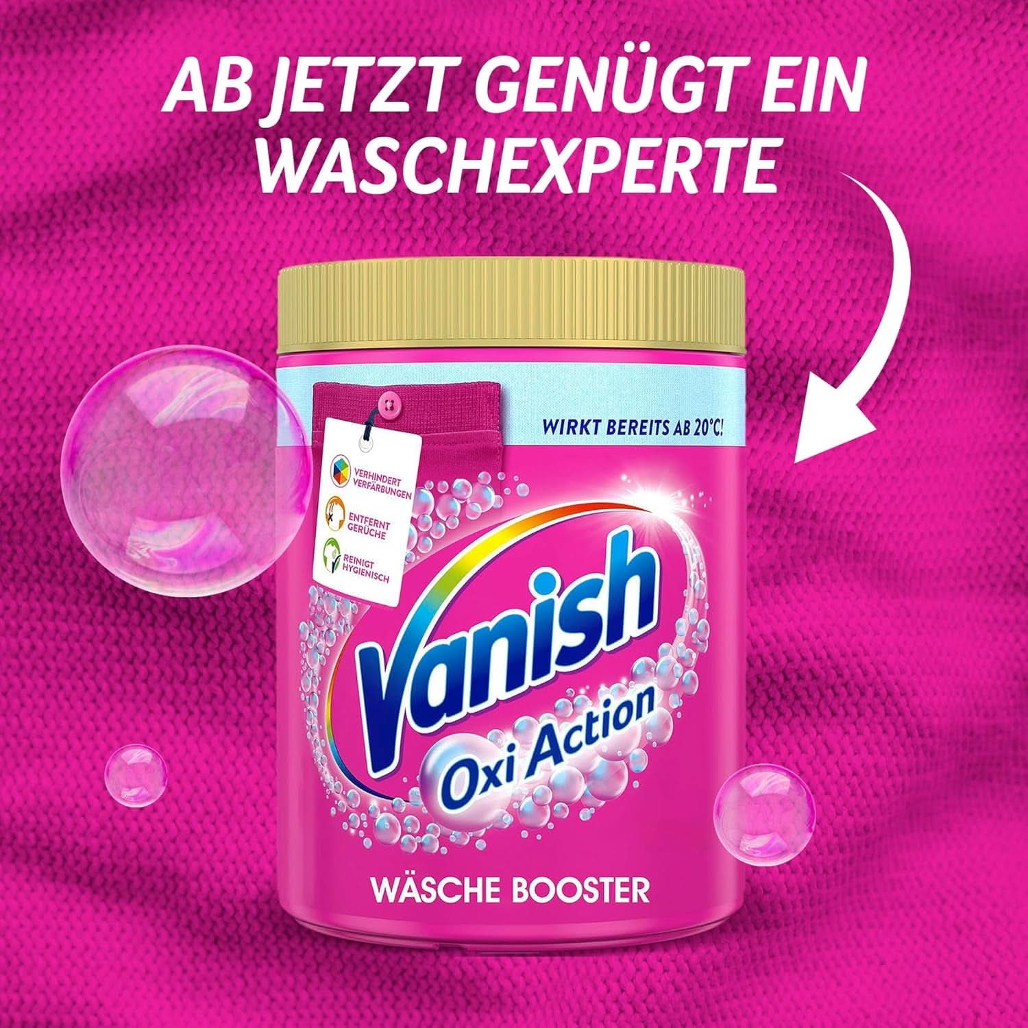 Vanish Oxi Action Powder Pink - 1,125 Kg - pudră de îndepărtare a petelor și de îmbunătățire a rufelor fără clor - pentru rufe colorate Detergenti Rufe Naty Shop