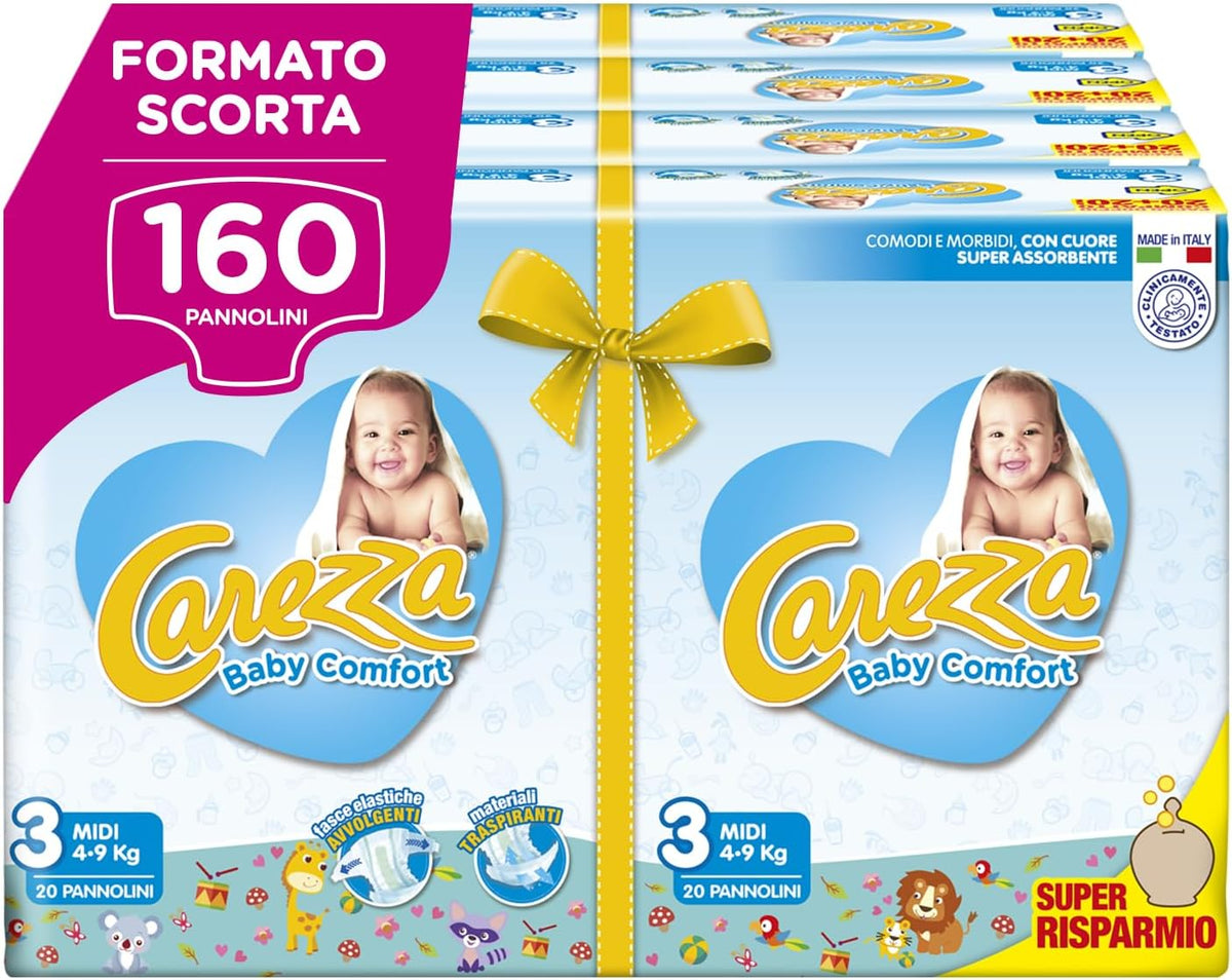 Scutece Baby Comfort Midi | Mărimea 3 (4-9 kg) | 160 de scutece