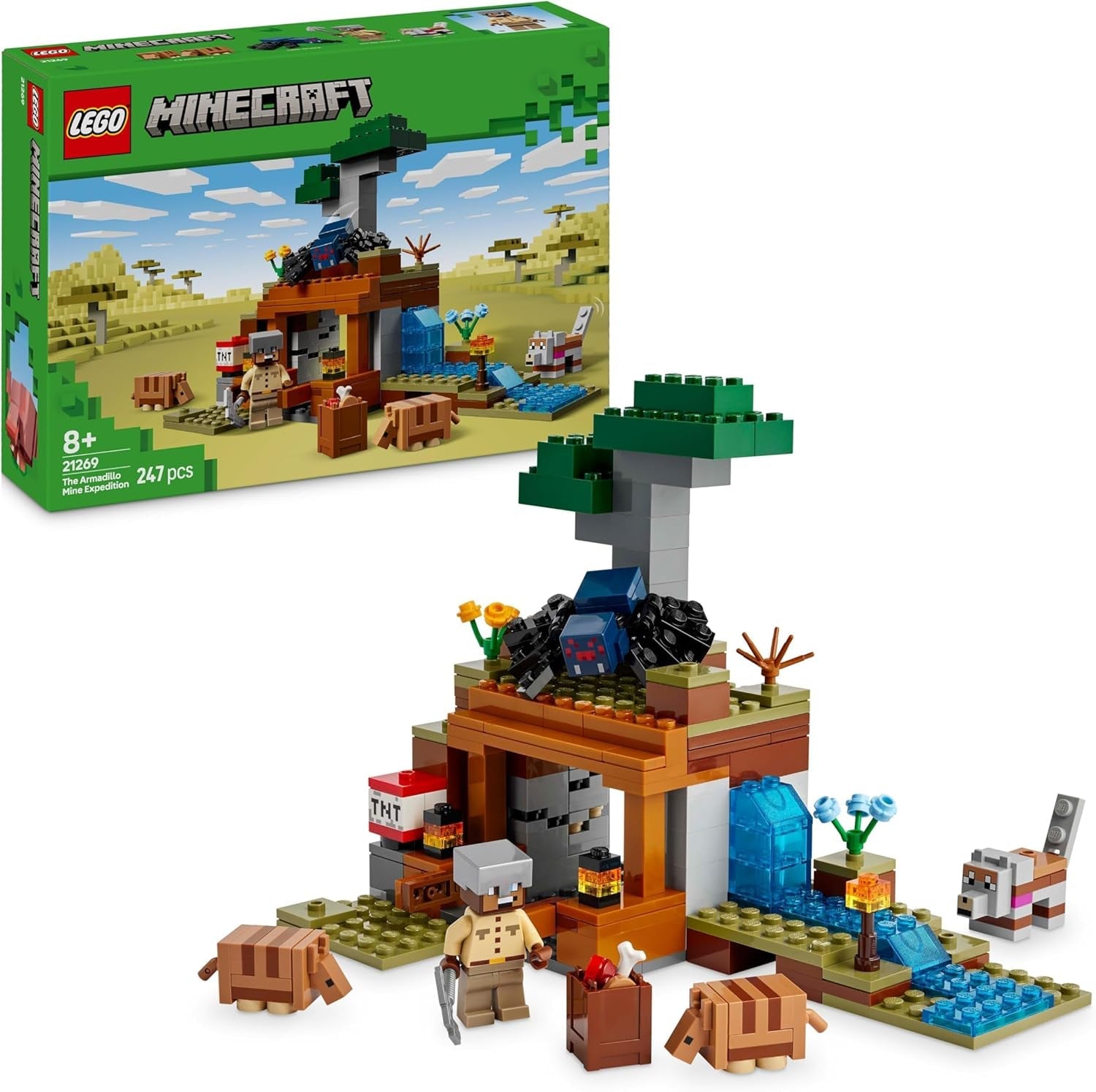 LEGO Minecraft Expediția la mina Dungeon, set cu minifigurine din jocul video, jucărie de construit cu personaje, cadou pentru băieți și fete de la 8 ani 21269 Seturi de constructie Besuche den LEGO-Store Titlu implicit