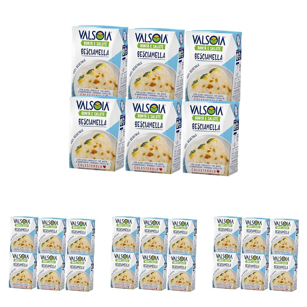 Condisoia Béchamel, Bechamel fără lactoză, Versatil în gătit, Ideal pentru vegani și vegetarieni, 6 x 200 ml