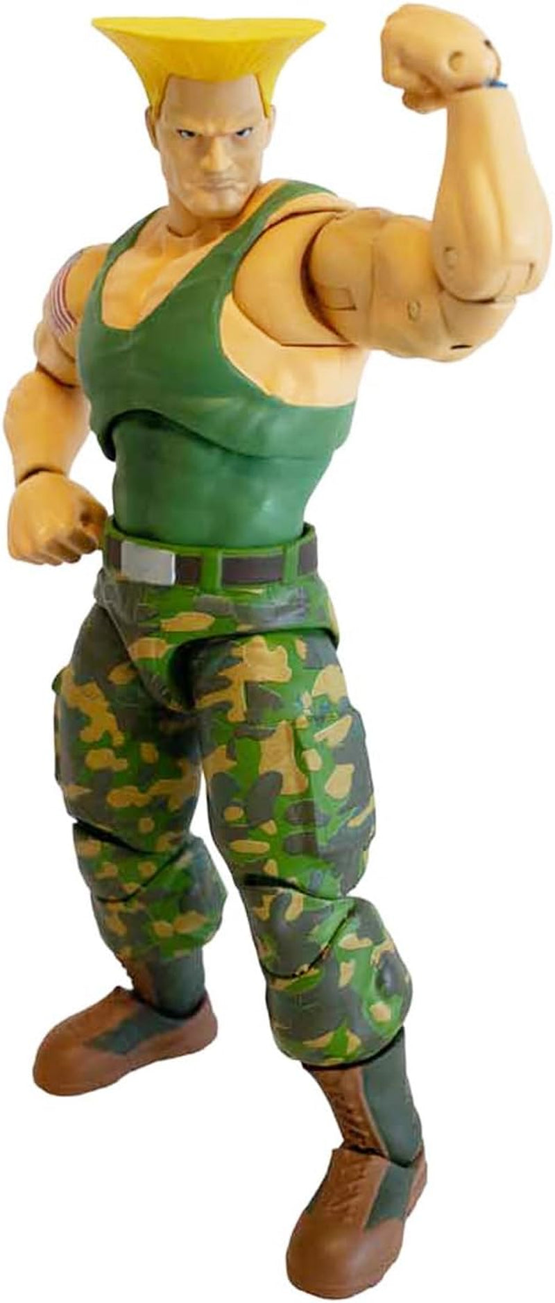 Jada Toys Street Fighter Figure Guile (15 Cm) - Personaj mobil de colecție și de acțiune din Street Fighter 2: The Final Challengers, cu cap, mâini și accesorii alternative, vârsta 13+ Action figures Naty Shop Guile