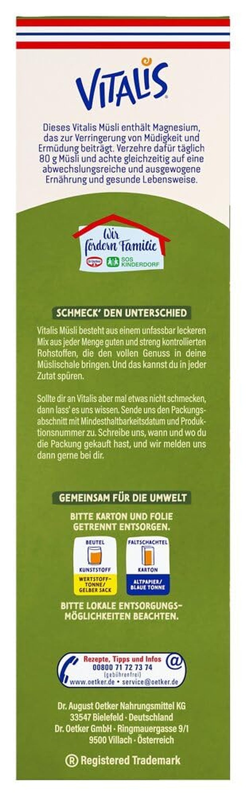 Dr. Oetker Vitalis muesli crocant clasic: pachet mare de muesli crocant pentru micul dejun cu stafide, pachet de 1, 1,5 kg