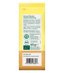 Lebensbaum Garam Masala, Bio-Gewürz zum Würzen von Currys, Reis und Geflügel mit würzig-warmer und angenehm pfeffriger Note, 40 g