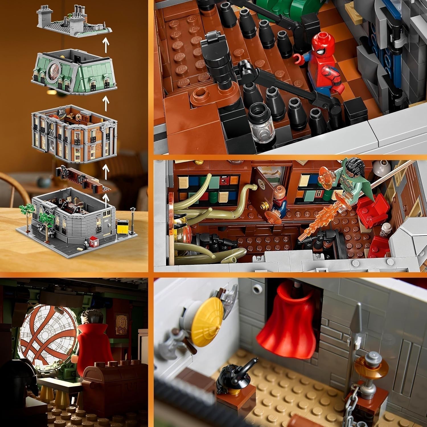 LEGO Marvel Sanctum Sanctorum, set de construcție modulară cu 3 etaje, cu minifigurinele Doctor Strange și Iron Man, casă de jucărie din Avengers: Endgame, obiect de colecție pentru fani, decor grozav pentru cameră 76218 Seturi de constructie Besuche den LEGO-Store