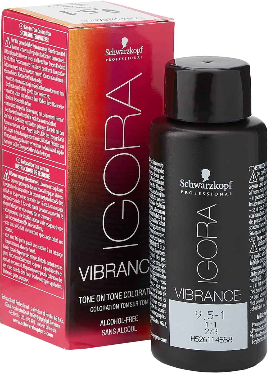Schwarzkopf Igora Royal Premium Colorant pentru păr 60 g Vopsea pentru par Naty Shop 9,5-1 Blond platinat Cendré 60 Ml (1 pachet)