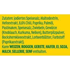 Knorr Würzmischung Chili Aromat für schnelle Gerichte zum Würzen und Verfeinern von Pommes, Pasta, Gemüse und mehr 90 g