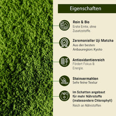 Ceremonial Grade UJI - Cutie de 30 g - Bio - 100% Matcha japonez - Prima recoltă - Matcha pur - Măcinat