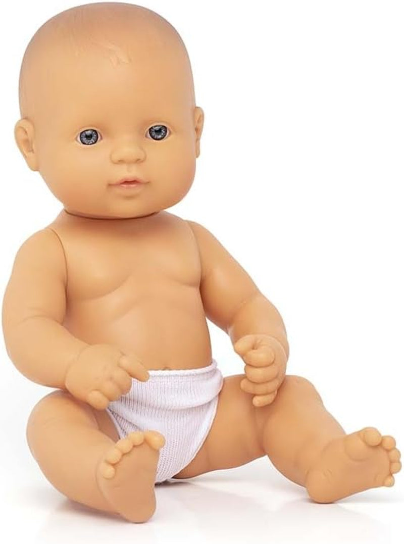 Miniland 31037 - Baby südamerikanischer Junge Tüte - ohne Unterwäsche, 32 cm