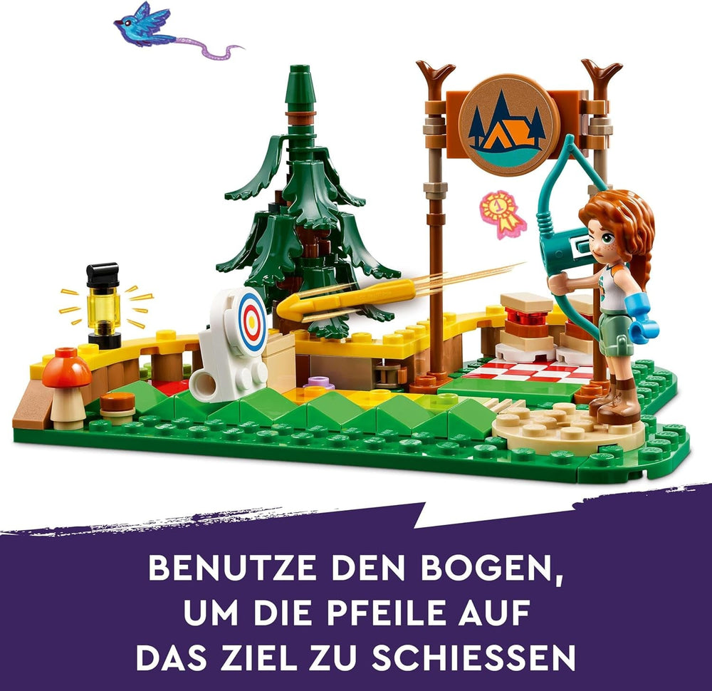LEGO Friends Archery at Adventure Camp, jucărie de construcție pentru copii cu arc și săgeată, 2 figurine și o chiuvetă, pentru fete și băieți cu vârsta de 6+ 42622 Seturi de constructie Besuche den LEGO-Store