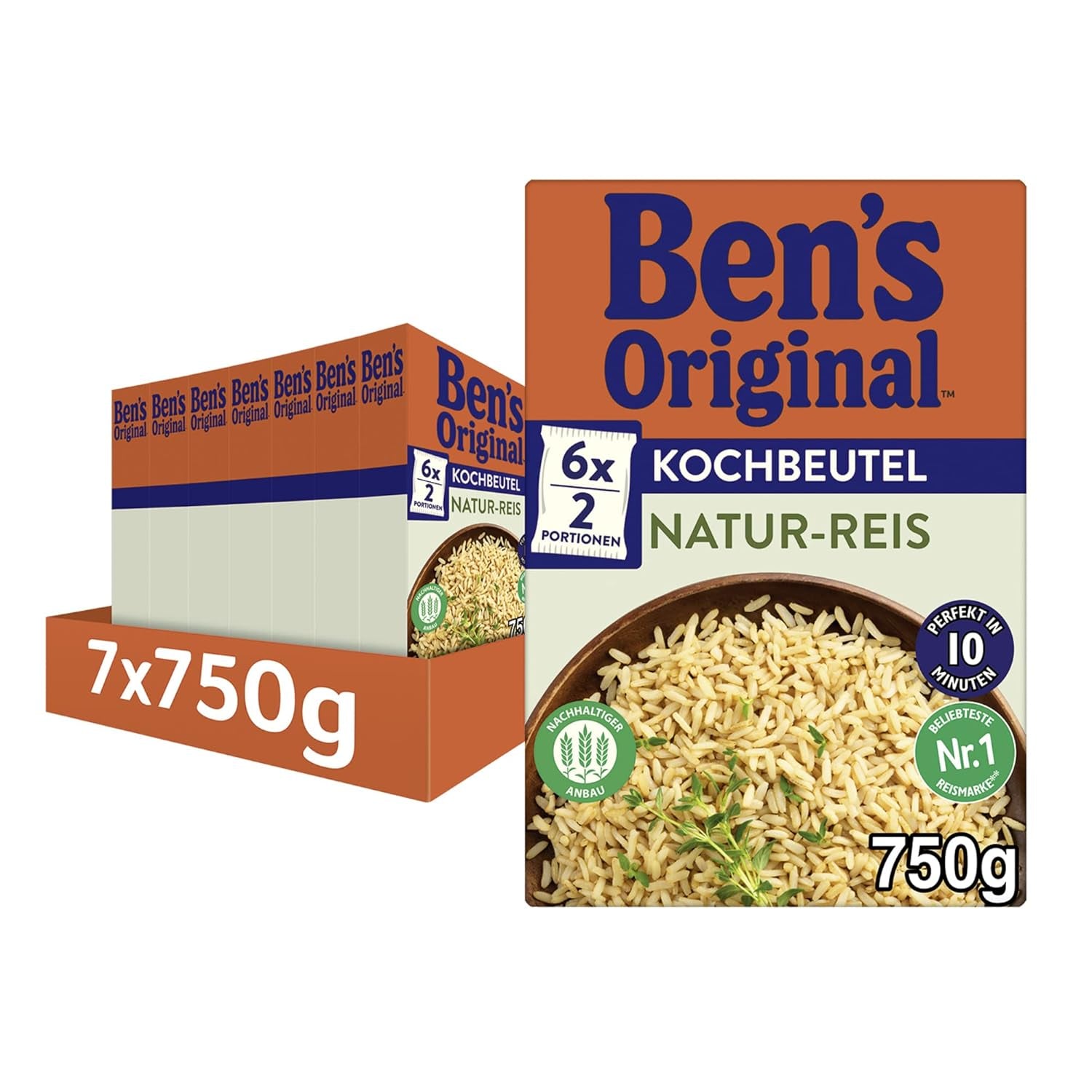 Orez natural BEN'S ORIGINAL™ în pungă, 9 x 500 g