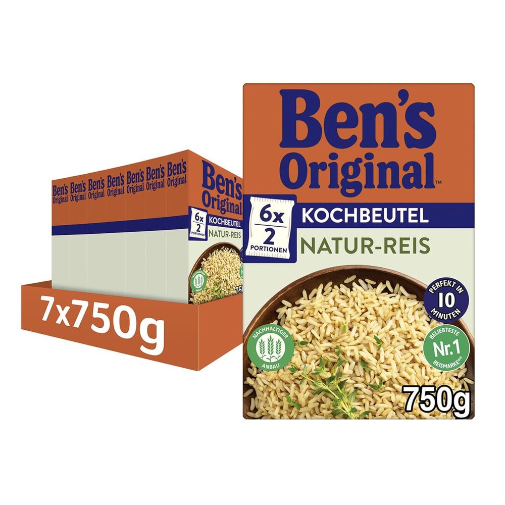 Orez natural BEN'S ORIGINAL™ în pungă, 9 x 500 g