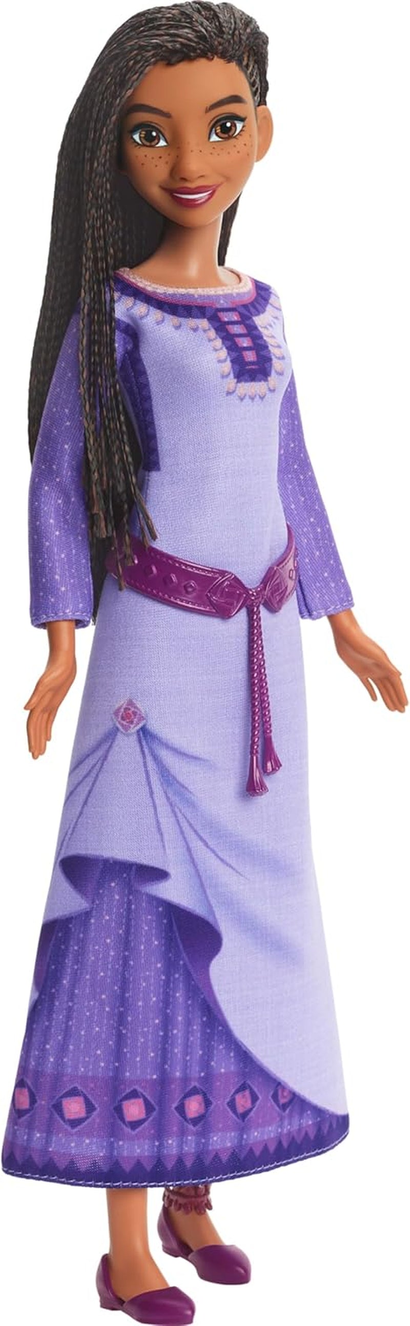 Mattel Disney Wish singende Asha of Rosas Modepuppe & Star Figur, beweglich mit abnehmbarem Outfit, singt "This Wish" auf Englisch