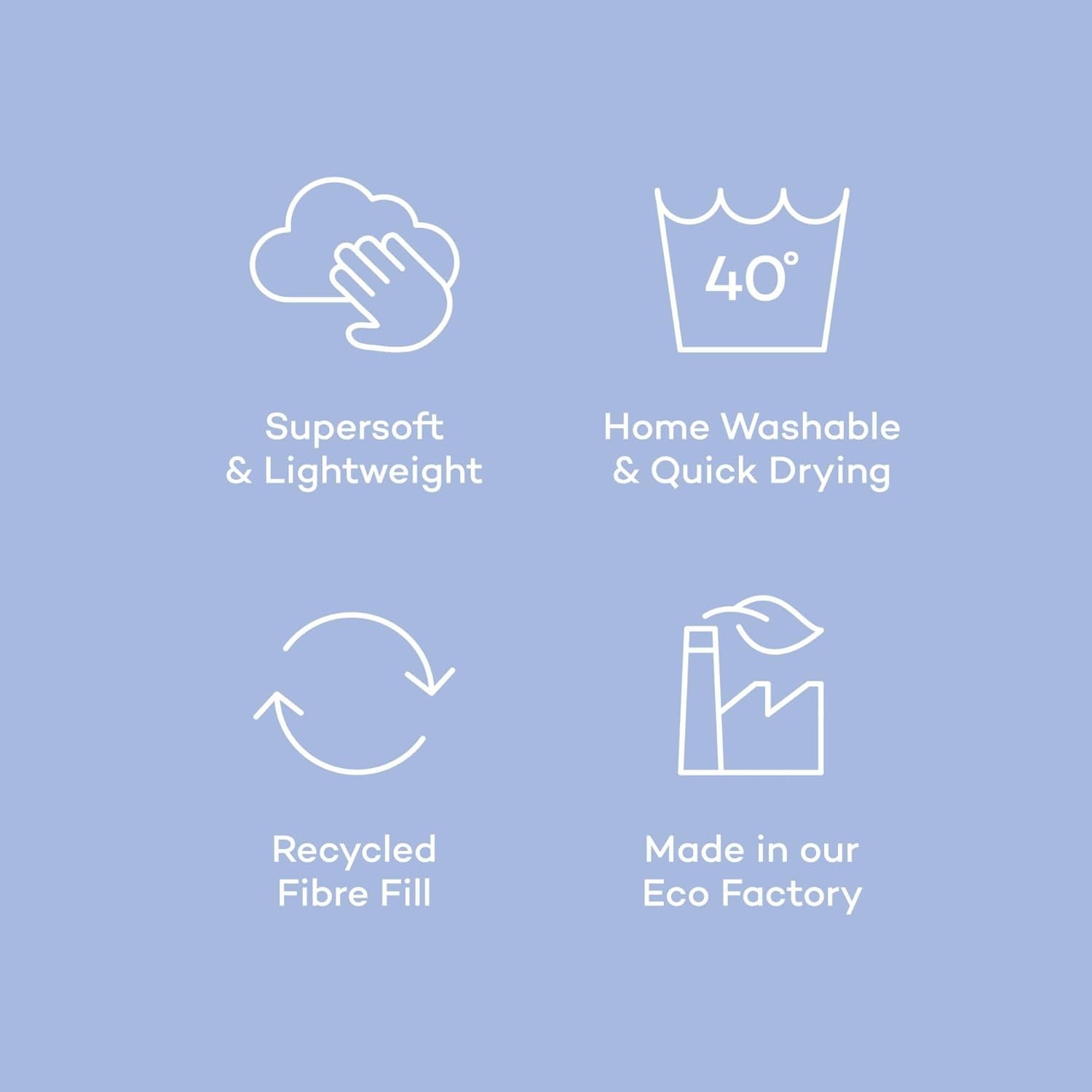 Night Lark Coverless Duvet Super King 6 Tog Spring Summer - Blue Garden Cuvertură super moale, confortabilă și ușoară, lavabilă la mașină și uscare rapidă, set de perne All-In-One, reversibil Plapumi si pilote Naty Shop