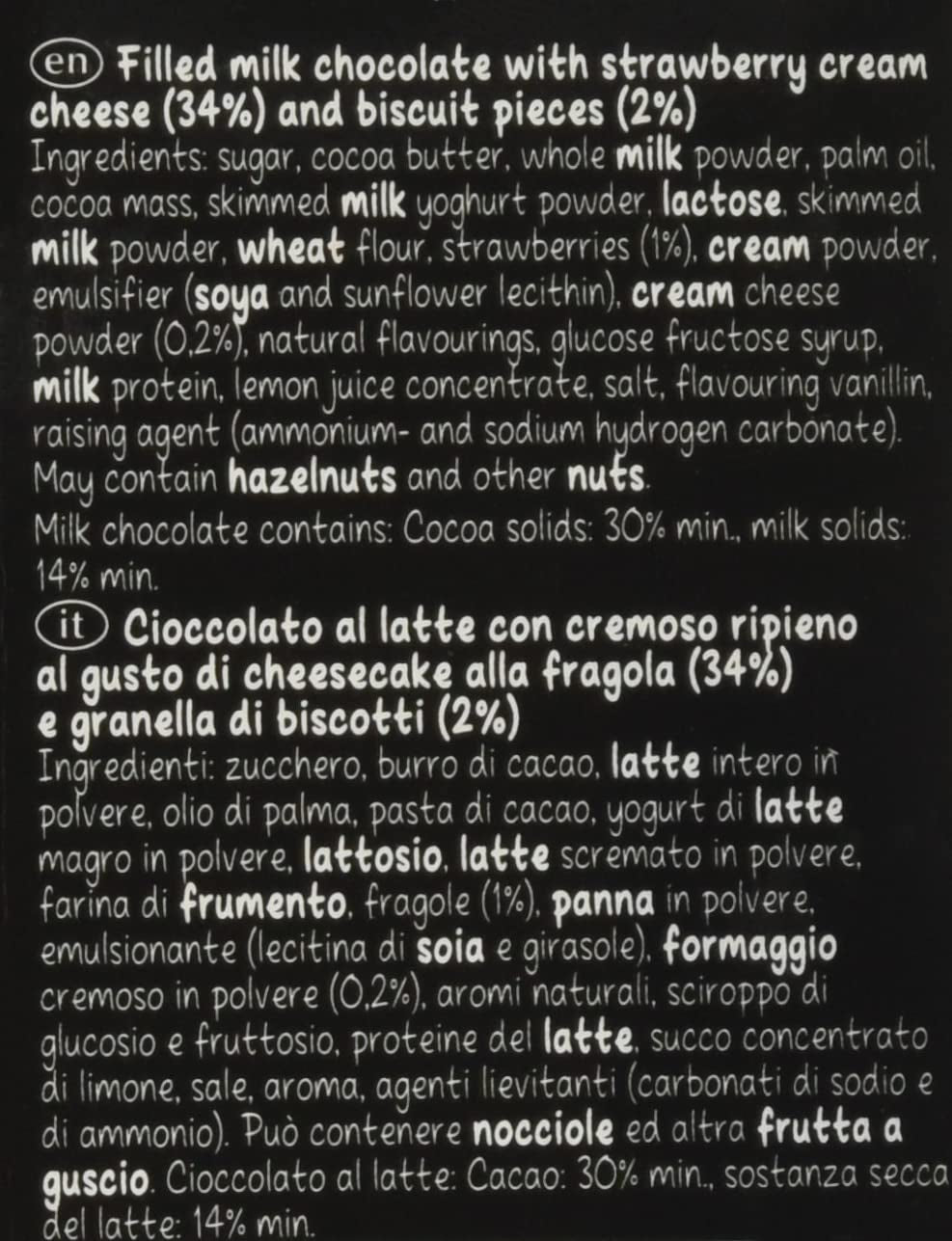 Lindt HELLO Cheesecake cu căpșuni și ciocolată | Baton 100g | Ciocolată cu lapte cu umplutură de cremă de quark cu căpșuni | Baton de ciocolată | Cadou de ciocolată (Pachet de 5)