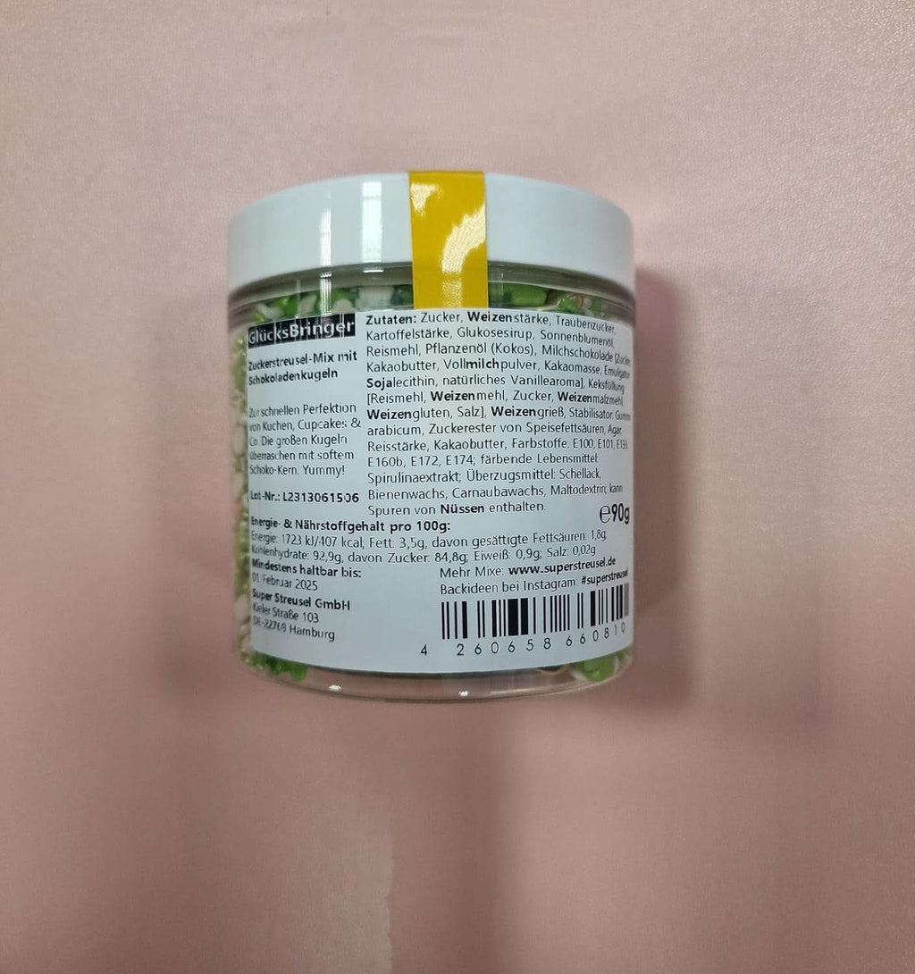 Super Streusel, Lucky Charms, Sprinkles de zahăr verde, 90 grame Sprinkles Naty Shop